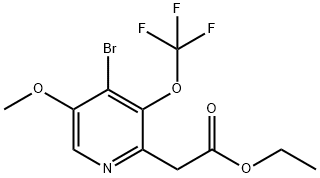 Ethyl 4-bromo-5-methoxy-3-(trifluoromethoxy)pyridine-2-acetate Structural