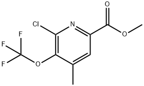 Methyl 2-chloro-4-methyl-3-(trifluoromethoxy)pyridine-6-carboxylate Structural