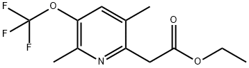 Ethyl 2,5-dimethyl-3-(trifluoromethoxy)pyridine-6-acetate Structural