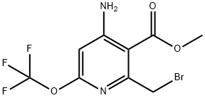 Methyl 4-amino-2-(bromomethyl)-6-(trifluoromethoxy)pyridine-3-carboxylate Structural