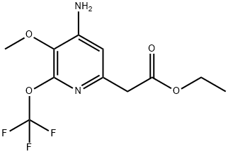 Ethyl 4-amino-3-methoxy-2-(trifluoromethoxy)pyridine-6-acetate Structural