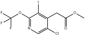 Methyl 5-chloro-3-iodo-2-(trifluoromethoxy)pyridine-4-acetate Structural