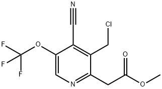 Methyl 3-(chloromethyl)-4-cyano-5-(trifluoromethoxy)pyridine-2-acetate Structural
