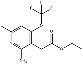 Ethyl 2-amino-6-methyl-4-(trifluoromethoxy)pyridine-3-acetate Structural