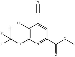 Methyl 3-chloro-4-cyano-2-(trifluoromethoxy)pyridine-6-carboxylate Structural
