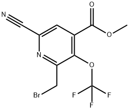Methyl 2-(bromomethyl)-6-cyano-3-(trifluoromethoxy)pyridine-4-carboxylate Structural