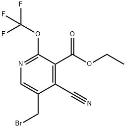 Ethyl 5-(bromomethyl)-4-cyano-2-(trifluoromethoxy)pyridine-3-carboxylate Structural