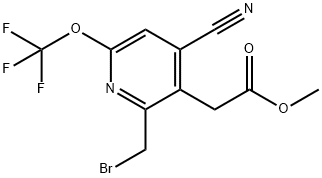 Methyl 2-(bromomethyl)-4-cyano-6-(trifluoromethoxy)pyridine-3-acetate Structural