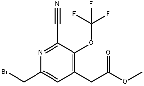Methyl 6-(bromomethyl)-2-cyano-3-(trifluoromethoxy)pyridine-4-acetate Structural