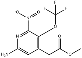 Methyl 6-amino-2-nitro-3-(trifluoromethoxy)pyridine-4-acetate Structural