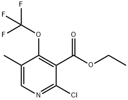 Ethyl 2-chloro-5-methyl-4-(trifluoromethoxy)pyridine-3-carboxylate Structural