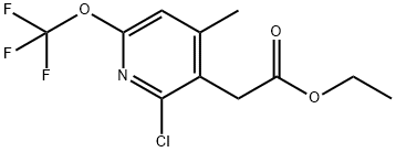 Ethyl 2-chloro-4-methyl-6-(trifluoromethoxy)pyridine-3-acetate Structural
