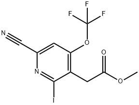 Methyl 6-cyano-2-iodo-4-(trifluoromethoxy)pyridine-3-acetate