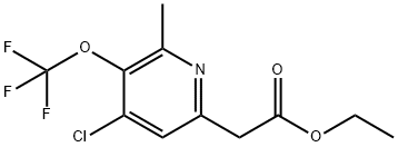 Ethyl 4-chloro-2-methyl-3-(trifluoromethoxy)pyridine-6-acetate Structural