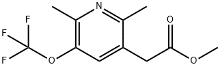 Methyl 2,6-dimethyl-3-(trifluoromethoxy)pyridine-5-acetate Structural