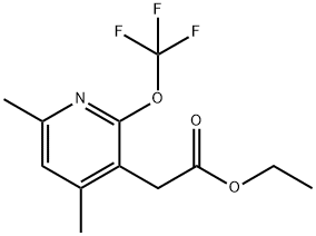 Ethyl 4,6-dimethyl-2-(trifluoromethoxy)pyridine-3-acetate Structural