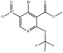 Methyl 4-bromo-5-nitro-2-(trifluoromethoxy)pyridine-3-carboxylate Structural