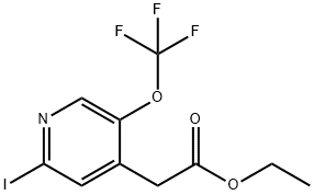 Ethyl 2-iodo-5-(trifluoromethoxy)pyridine-4-acetate Structural