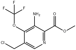 Methyl 3-amino-5-(chloromethyl)-4-(trifluoromethoxy)pyridine-2-carboxylate Structural