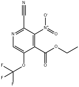Ethyl 2-cyano-3-nitro-5-(trifluoromethoxy)pyridine-4-carboxylate Structural
