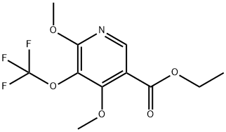 Ethyl 2,4-dimethoxy-3-(trifluoromethoxy)pyridine-5-carboxylate Structural