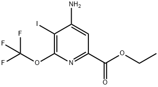 Ethyl 4-amino-3-iodo-2-(trifluoromethoxy)pyridine-6-carboxylate Structural