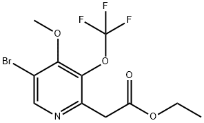 Ethyl 5-bromo-4-methoxy-3-(trifluoromethoxy)pyridine-2-acetate Structural