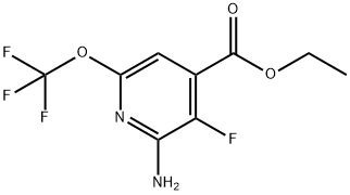 Ethyl 2-amino-3-fluoro-6-(trifluoromethoxy)pyridine-4-carboxylate Structural