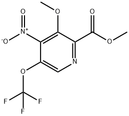 Methyl 3-methoxy-4-nitro-5-(trifluoromethoxy)pyridine-2-carboxylate Structural