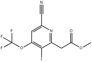 Methyl 6-cyano-3-iodo-4-(trifluoromethoxy)pyridine-2-acetate