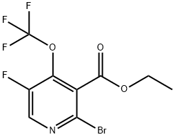 Ethyl 2-bromo-5-fluoro-4-(trifluoromethoxy)pyridine-3-carboxylate Structural
