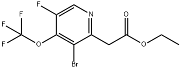 Ethyl 3-bromo-5-fluoro-4-(trifluoromethoxy)pyridine-2-acetate Structural