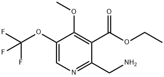 Ethyl 2-(aminomethyl)-4-methoxy-5-(trifluoromethoxy)pyridine-3-carboxylate Structural