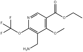 Ethyl 3-(aminomethyl)-4-methoxy-2-(trifluoromethoxy)pyridine-5-carboxylate Structural
