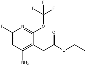 Ethyl 4-amino-6-fluoro-2-(trifluoromethoxy)pyridine-3-acetate Structural