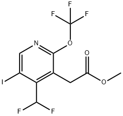 Methyl 4-(difluoromethyl)-5-iodo-2-(trifluoromethoxy)pyridine-3-acetate Structural