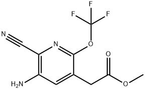 Methyl 3-amino-2-cyano-6-(trifluoromethoxy)pyridine-5-acetate Structural