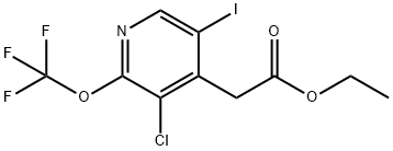 Ethyl 3-chloro-5-iodo-2-(trifluoromethoxy)pyridine-4-acetate Structural