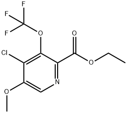 Ethyl 4-chloro-5-methoxy-3-(trifluoromethoxy)pyridine-2-carboxylate Structural