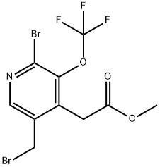 Methyl 2-bromo-5-(bromomethyl)-3-(trifluoromethoxy)pyridine-4-acetate Structural
