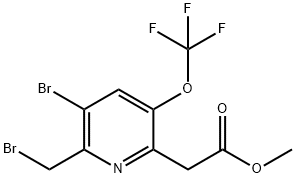 Methyl 3-bromo-2-(bromomethyl)-5-(trifluoromethoxy)pyridine-6-acetate Structural