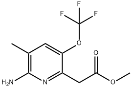Methyl 2-amino-3-methyl-5-(trifluoromethoxy)pyridine-6-acetate Structural
