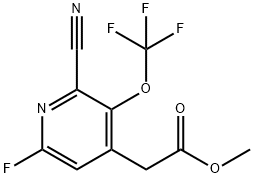 Methyl 2-cyano-6-fluoro-3-(trifluoromethoxy)pyridine-4-acetate Structural