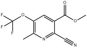 Methyl 2-cyano-6-methyl-5-(trifluoromethoxy)pyridine-3-carboxylate Structural