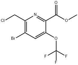 Methyl 3-bromo-2-(chloromethyl)-5-(trifluoromethoxy)pyridine-6-carboxylate Structural
