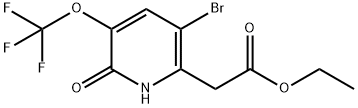 Ethyl 5-bromo-2-hydroxy-3-(trifluoromethoxy)pyridine-6-acetate Structural