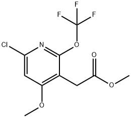 Methyl 6-chloro-4-methoxy-2-(trifluoromethoxy)pyridine-3-acetate Structural