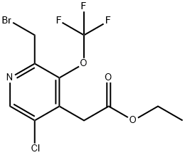 Ethyl 2-(bromomethyl)-5-chloro-3-(trifluoromethoxy)pyridine-4-acetate Structural