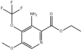 Ethyl 3-amino-5-methoxy-4-(trifluoromethoxy)pyridine-2-carboxylate Structural
