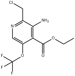 Ethyl 3-amino-2-(chloromethyl)-5-(trifluoromethoxy)pyridine-4-carboxylate Structural